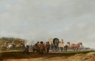 Emboscando um comboio do exército, 1631 de Pieter Jansz Post