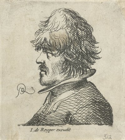 Busto de retrato de um homem com chapéu de pescador de Pieter Jansz Quast