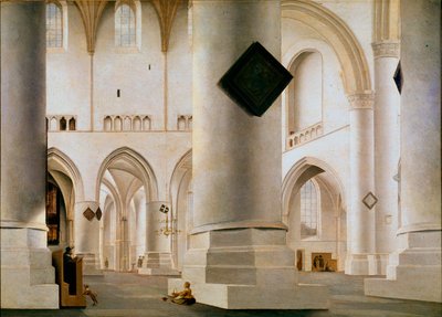Interior da Grande Igreja de Pintura de Haarlem de Pieter Saenredam (1597-1665) (ec.holl.) 1636-1637 Sol. 59x81 cm Londres, galeria nacional de Pieter Jansz Saenredam