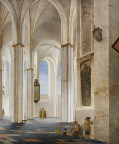 O interior da igreja de Buurkerk em Utrecht de Pieter Jansz Saenredam