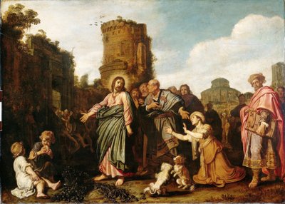 Cristo e a Mulher de Canaã (Mateus 15:21-21; Marcos 7:24-30) de Pieter Lastman