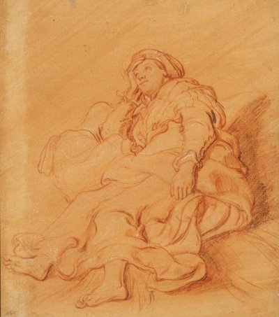 Estudo da Figura de Raquel, c.1621. de Pieter Lastman
