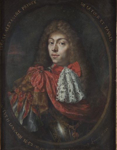 Príncipe Eugénio Alexandre de Thurn e Taxis (óleo sobre cobre) de Pieter Leermans