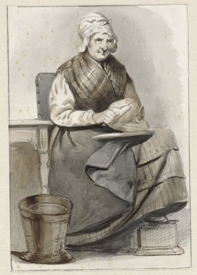mulher sentada de Pieter Marinus van de Laar (attributed to)