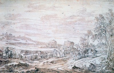Paisagem com Reapers, c1615-1661 de Pieter Molijn