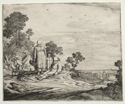 Paisagem com camponeses, 1626. de Pieter Molyn
