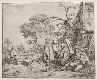 Paisagem com soldados, 1626. de Pieter Molyn