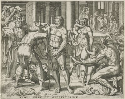 roupa dos nus Obras de Misericórdia (título da série) de Pieter Nagel