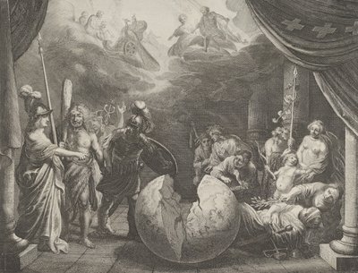 Gravura 11: Alegoria sobre a discórdia na França, de Caspar Barlaeus, Medicea Hospes, 1638. de Pieter Nolpe