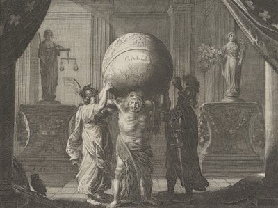 Gravura 13: Alegoria sobre a discórdia na França, de Caspar Barlaeus, Medicea Hospes, 1638. de Pieter Nolpe