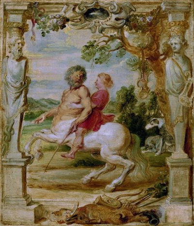 Aquiles educado pelo centauro Quíron, 1630-1635 de Peter Paul Rubens