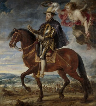 Retrato de Filipe II 1527-1598 a cavalo, 1628 de Peter Paul Rubens