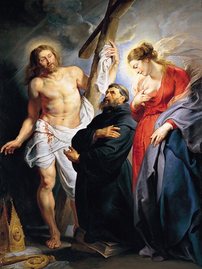 Santo Agostinho Entre Cristo e a Virgem de Peter Paul Rubens