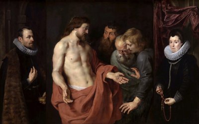 A Incredulidade de São Tomé O Tríptico de Rockox, entre 1613 e 1615. de Peter Paul Rubens