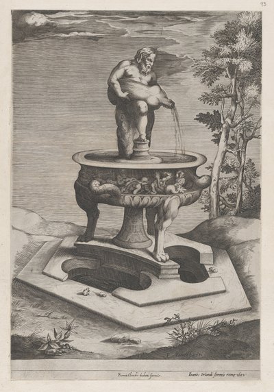 Uma Fonte e Bacia, 1581., 1581 de Pieter Perret