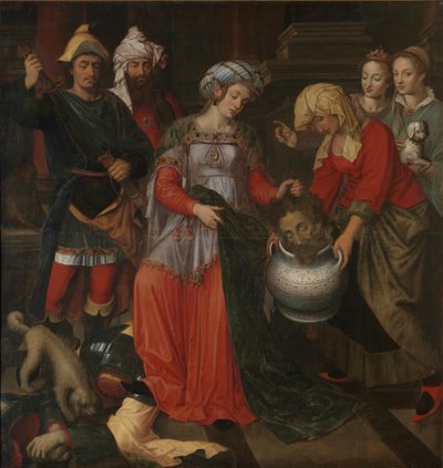Tômiris Recebendo a Cabeça de Ciro, 1610. de Pieter Pieters