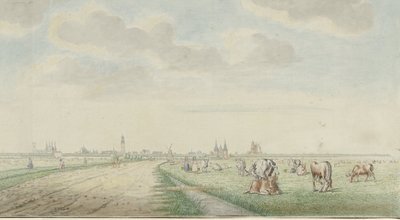 Vista de Kampen do lado da terra de Pieter Remmers