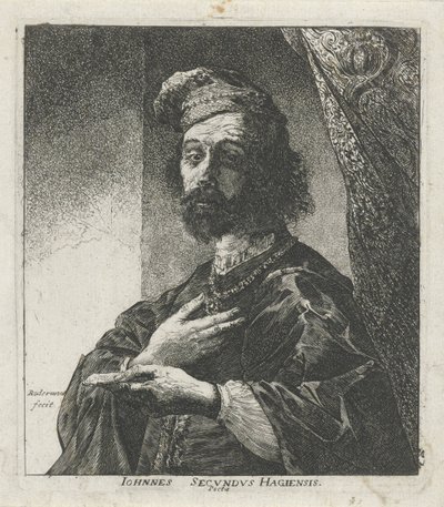 Portret van Janus Secundus de Pieter Rottermondt