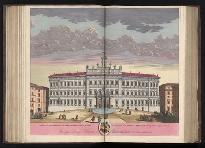 Palazzo di Montecitorio em Roma Vista do Palácio do Grande Tribunal no Monte Citorio Roma (...) (título no objeto) de Pieter Schenk (I)