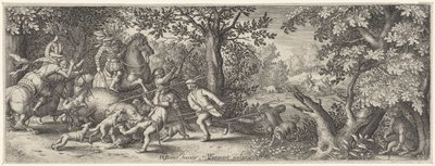 caça ao urso Cenas de caça (título da série) de Pieter Serwouters