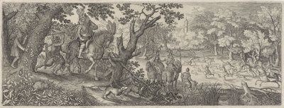 Caça ao coelho
Cenas de caça (título da série) de Pieter Serwouters