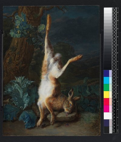 Uma lebre morta, antes de 1782 de Pieter Snyers