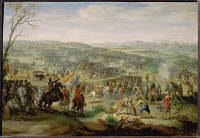 A batalha na Montanha Branca, perto de Praga ... de Pieter Snyers
