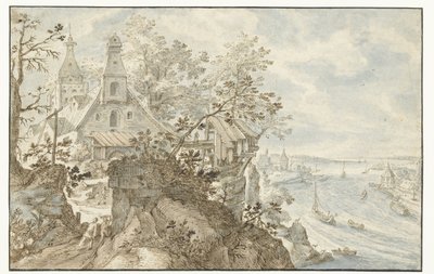 Rio com capela à esquerda de Pieter Stevens (I)