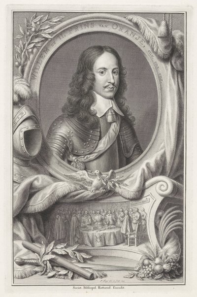 Retrato de Guilherme II, Príncipe de Orange de Pieter Tanjé