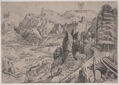 Magdalena Poenitens, impressão feita por Jan e Lucas van Duetecum de Pieter The Elder (after) Brueghel