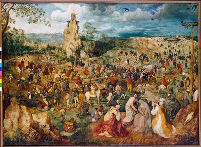 Cristo carregando a cruz (Carregando a cruz). Pintura de Pieter Bruegel (ou Breugel ou Brueghel ou Breughel) o primeiro (1525-1569). 1564. Óleo sobre madeira. Dim: 1,24 X 1,70m. Viena, Museu Kunsthistorisches. de Pieter Bruegel the Elder