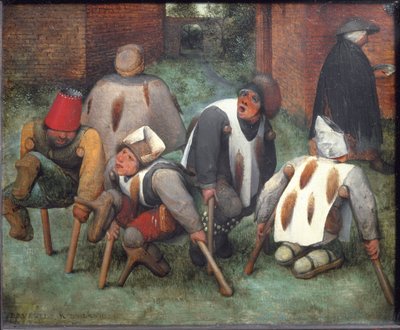 The Beggars ou The Cripples - óleo sobre madeira de Pieter Bruegel the Elder