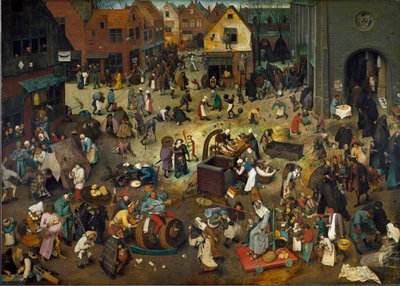 A luta do Carnaval (Terça-feira Gorda) e Careme de Pieter The Elder Brueghel