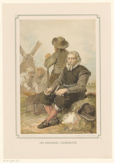 O fabricante de moinhos Jan Adriaanszoon Leeghwater no trabalho de Pieter Wilhelmus van de Weijer
