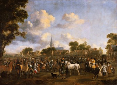 Feira do Cavalo em Valkenburg, 1675 de Pieter Wouwermans or Wouwerman