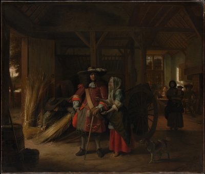 Pagar à anfitriã de Pieter de Hooch