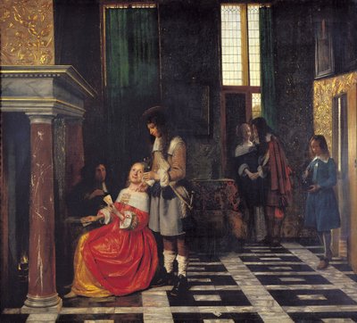 Os jogadores de cartas, c.1663-65 de Pieter de Hooch