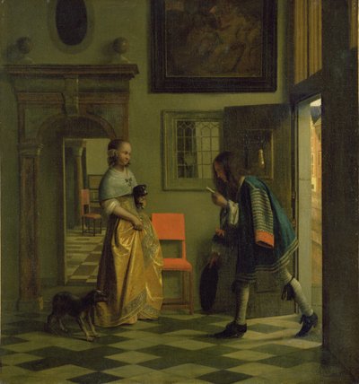 O mensageiro, c.1669 de Pieter de Hooch