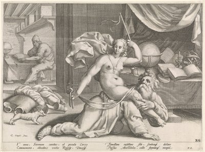 Aristóteles em Phyllis de Pieter de Jode (I) (attributed to)