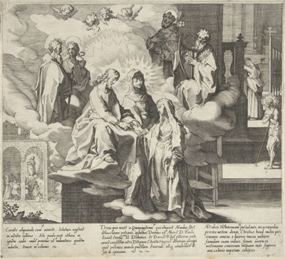Catherine aparece / Casamento de Catherine / Catherine partilha o seu manto
Cenas da vida e milagres de Santa Catarina de Siena (título da série)
Vita mors gesta, et miracula quaedam selecta B. CATHERINAE SENENSIS (...) (título da série) de Pieter de Jode (I)