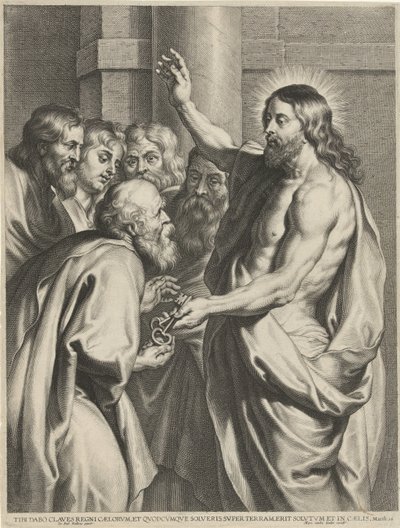 Cristo dá a Pedro as chaves de Pieter de Jode (I)