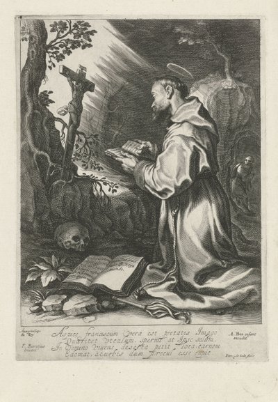 São Francisco, ajoelhado antes do crucifixo de Pieter de Jode (I)