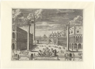 Vista da Piazzetta em Veneza, 1585 Vrbs Venetvm vt Nvlli (...) (título no objeto) de Pieter de Jode (I)