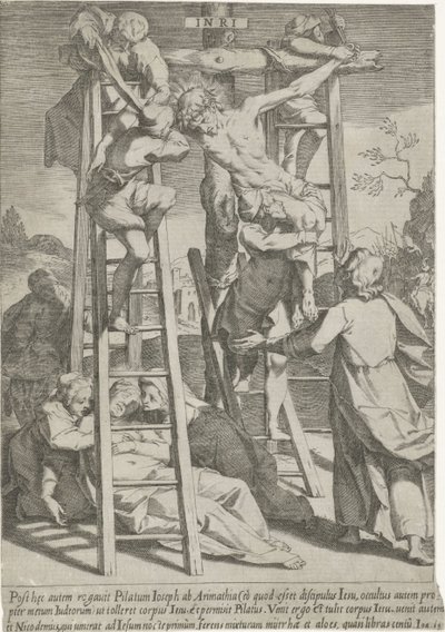 Kruisafneming
Passie van Christus (título da série)
Passionis et resurrectionis (título da série) de Pieter de Jode (I)