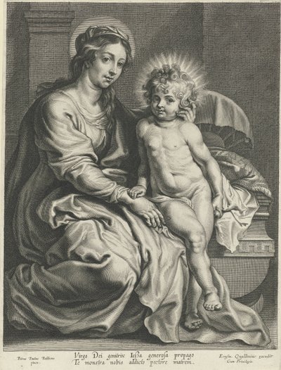 Maria com o Menino Jesus no berço de Pieter de Jode (I)