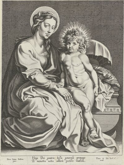 Maria com Cristo Criança por berço de Pieter de Jode (I)