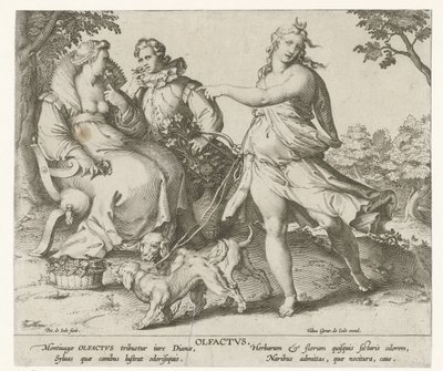 Cheiro Olfactvs (título no objeto) Os cinco sentidos (título da série) de Pieter de Jode (I)