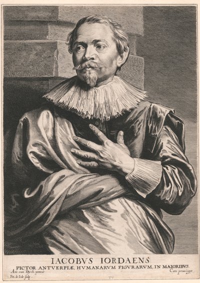 Jacobus Jordaens, Pictor Antuerpiæ, Humanarum Figurarum, em Majoribus de Pieter de Jode