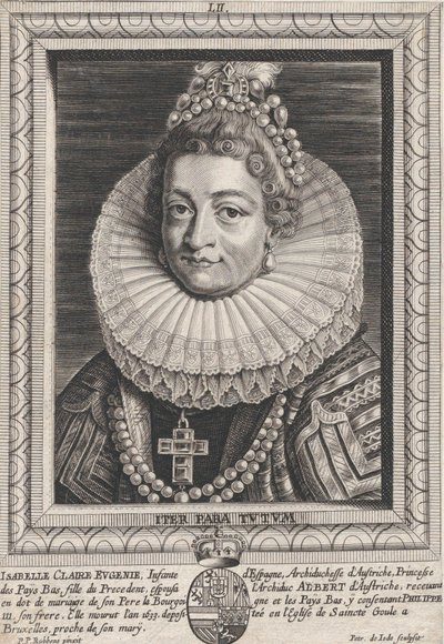 Retrato de Isabella Clara Eugenia, Infanta de Espanha, ca. 1650. de Pieter de Jode II