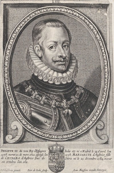 Retrato de Filipe III, rei da Espanha, ca. 1650. de Pieter de Jode II